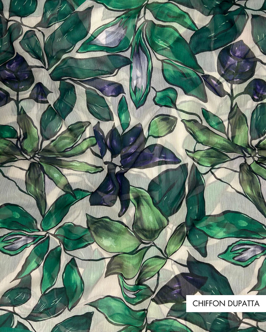 3pc Arabic Silk Lawn with Chifoon Dupatta ASCD-S25-0013