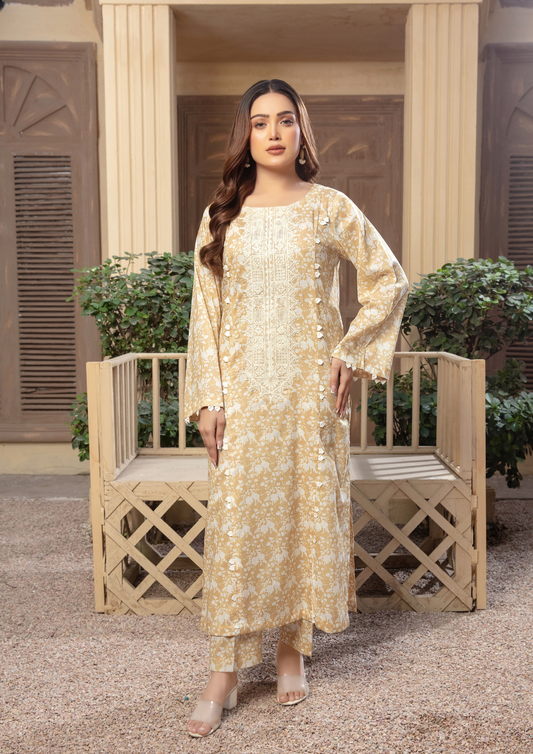 2Pc Embroidered & Digital Print Lawn JASHAN-S25-0051