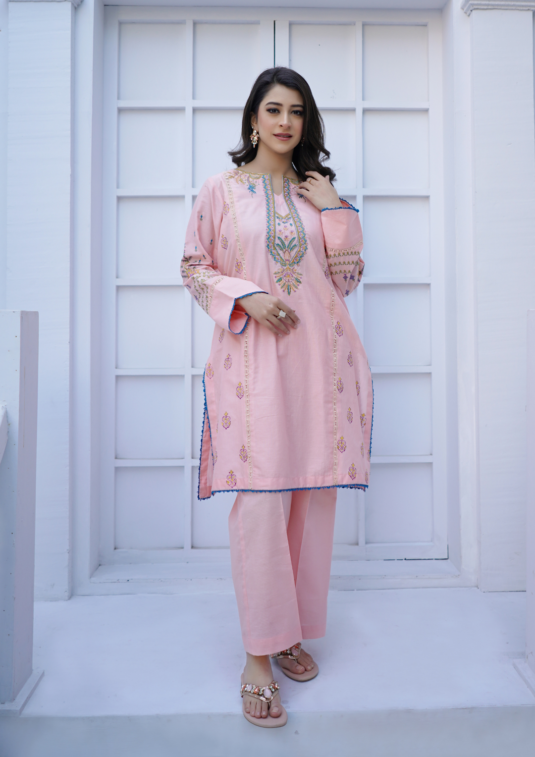 2Pc Embroidered Rib Lawn JASHAN-S25-0048