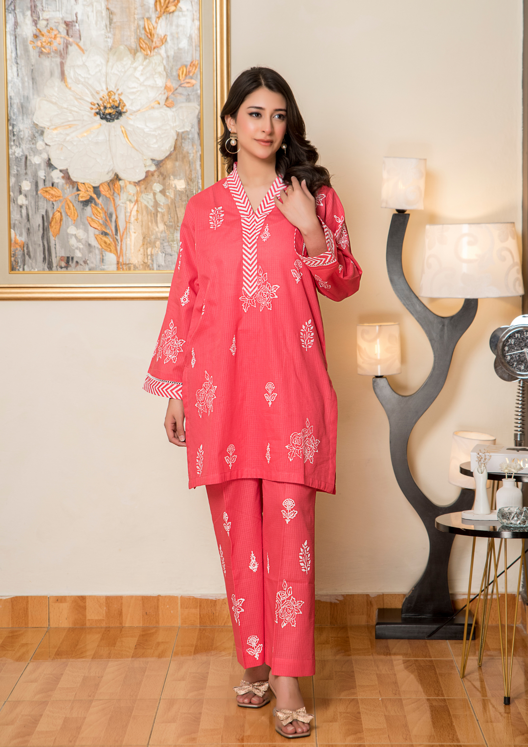 2Pc Block Printed Infinity Lawn JASHAN-S25-0067