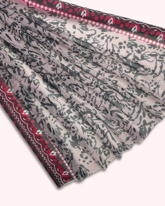 3pc Arabic Silk Lawn with Chifoon Dupatta ASCD-S25-0009