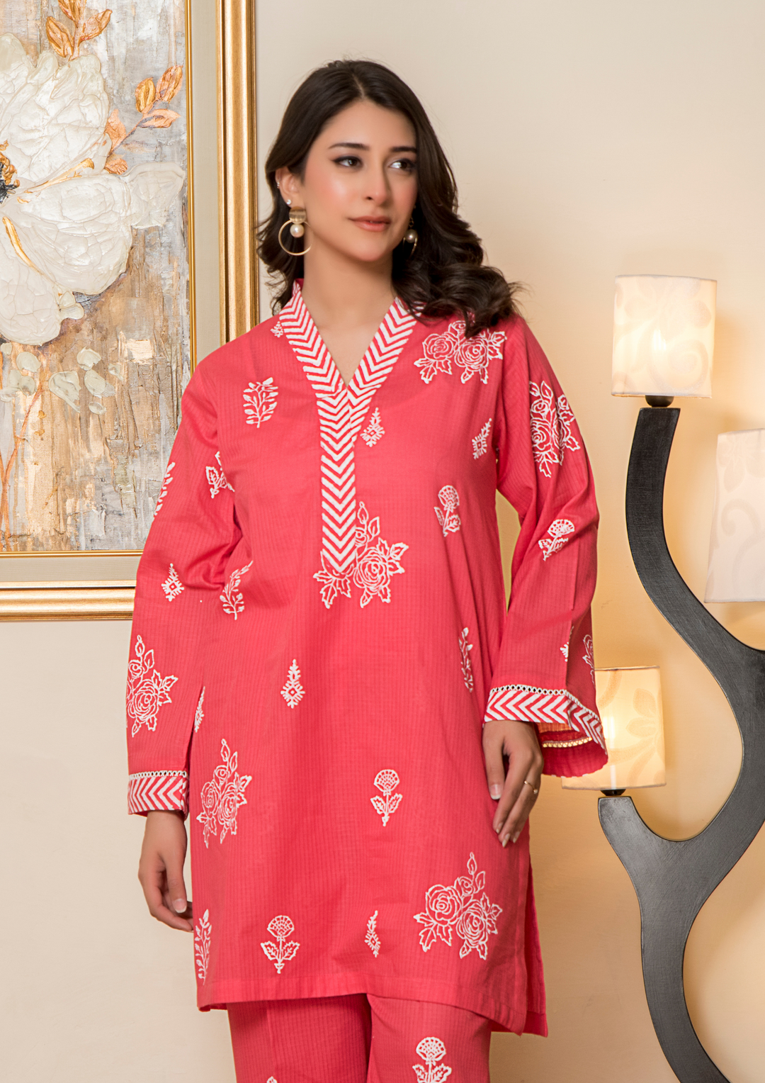 2Pc Block Printed Infinity Lawn JASHAN-S25-0067