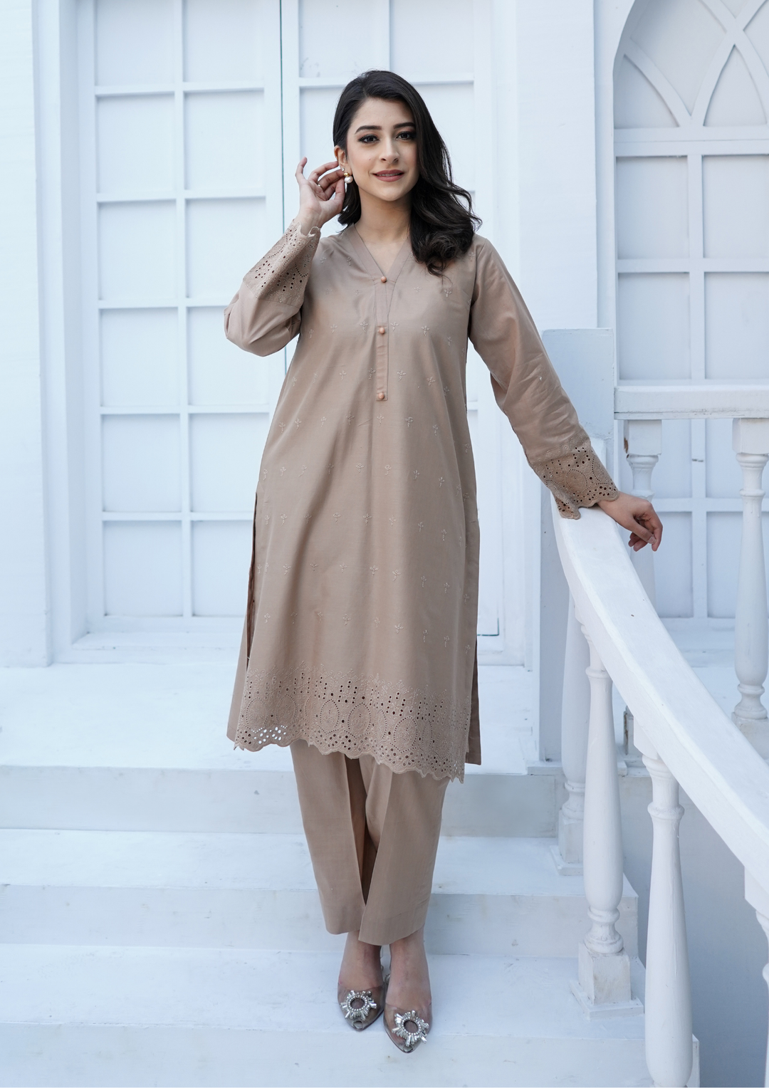 2Pc Schiffli Border Embroidered Lawn JASHAN-S25-0007