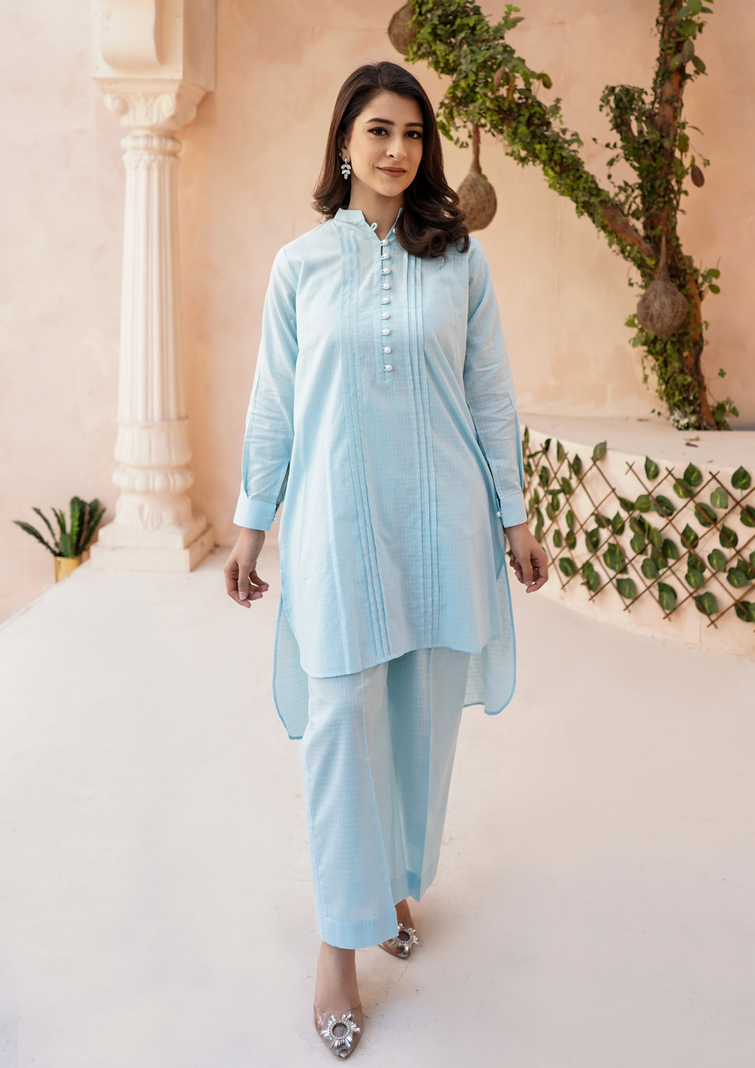 2Pc Check Lawn JASHAN-S25-0009