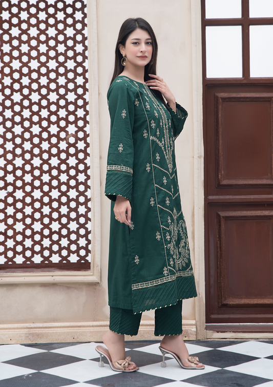 2Pc Embroidered Cotton Lawn JASHAN-S25-0057