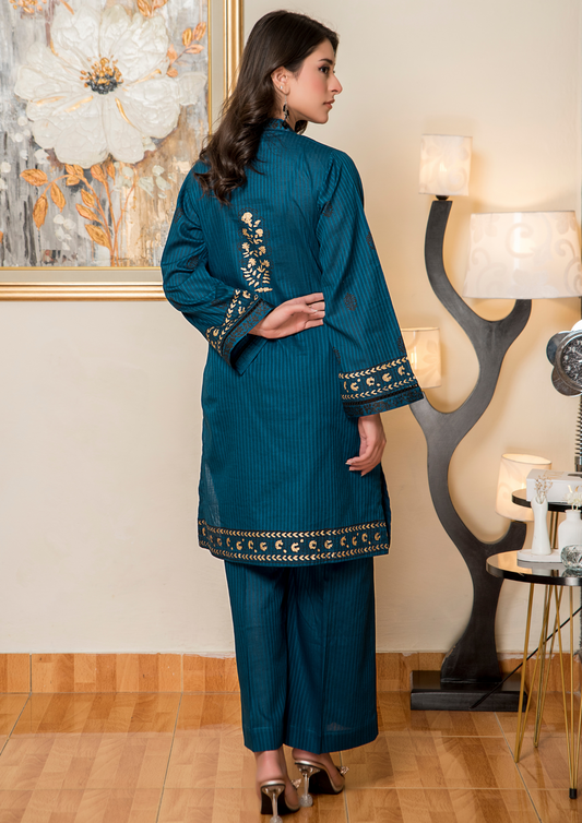 2Pc Block Printed Infinity Lawn JASHAN-S25-0060