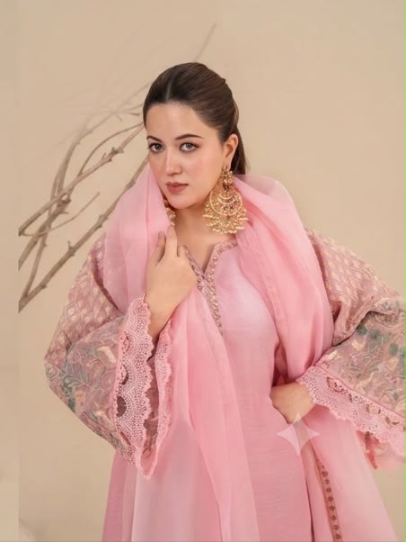 3Pc Embroidered Silk Viscose Blush Pink JASHAN-J26-0018