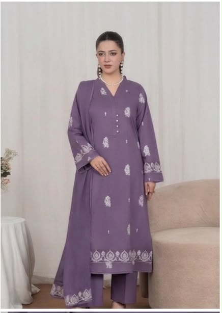 3Pc Embroidered Lawn with Embroidered Border Chiffon Dupatta JASHAN-J26-0038