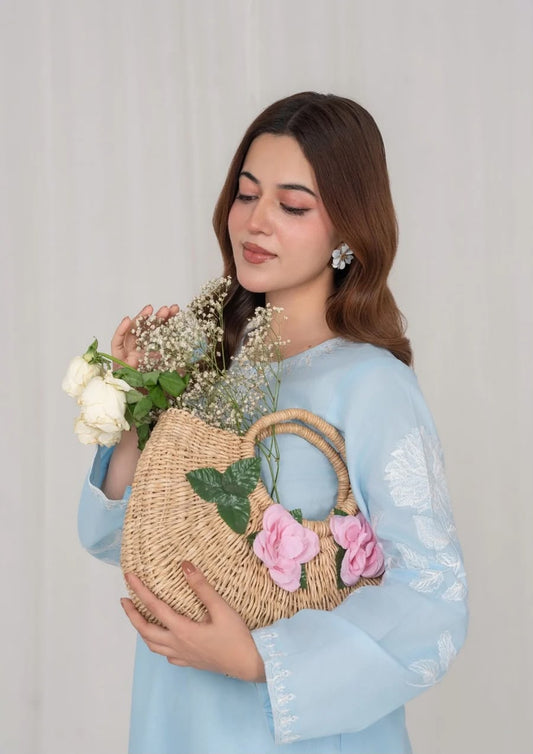 2Pc Ice Blue Embroidered Lawn RIW-R26-0019