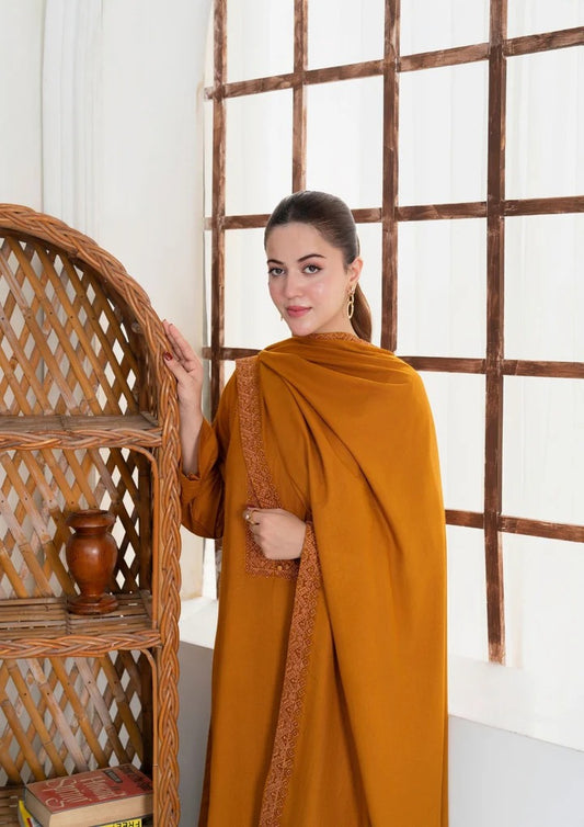 3Pc Embroidered Alpine Wool with Embroidered Border Shawl AML-W25-0017 Regular priceRs.5,550.00 Size SmallMediumLargeX-Large