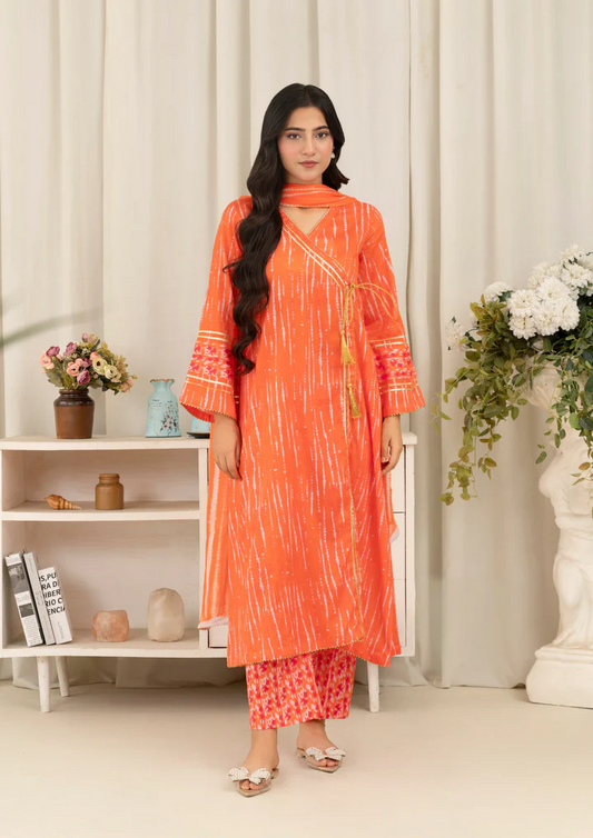 3Pc Tie&Dye Digital Print Lawn FATAH-F25-0002