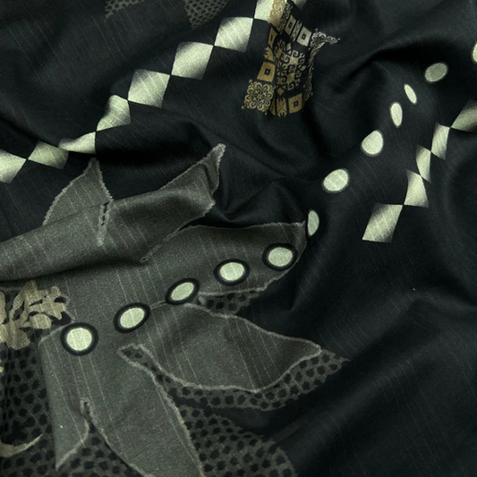 3pc Digital Printed Textured Lawn with Voil Dupatta DPLTV-S25-0007