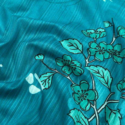 3pc Digital Printed Textured Lawn with Voil Dupatta DPLTV-S25-0008