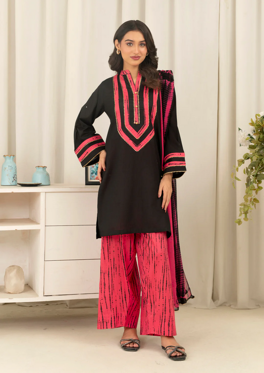 3Pc Tie&Dye Digital Print Lawn FATAH-F25-0006