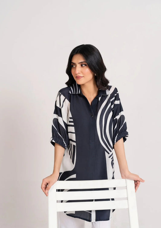 2Pc Swiss Silk Midnight Monochrome JUPITER-J25-0015