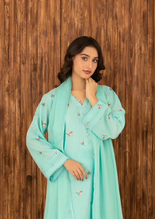 3Pc Embroidered Lawn FATAH-F25-0009