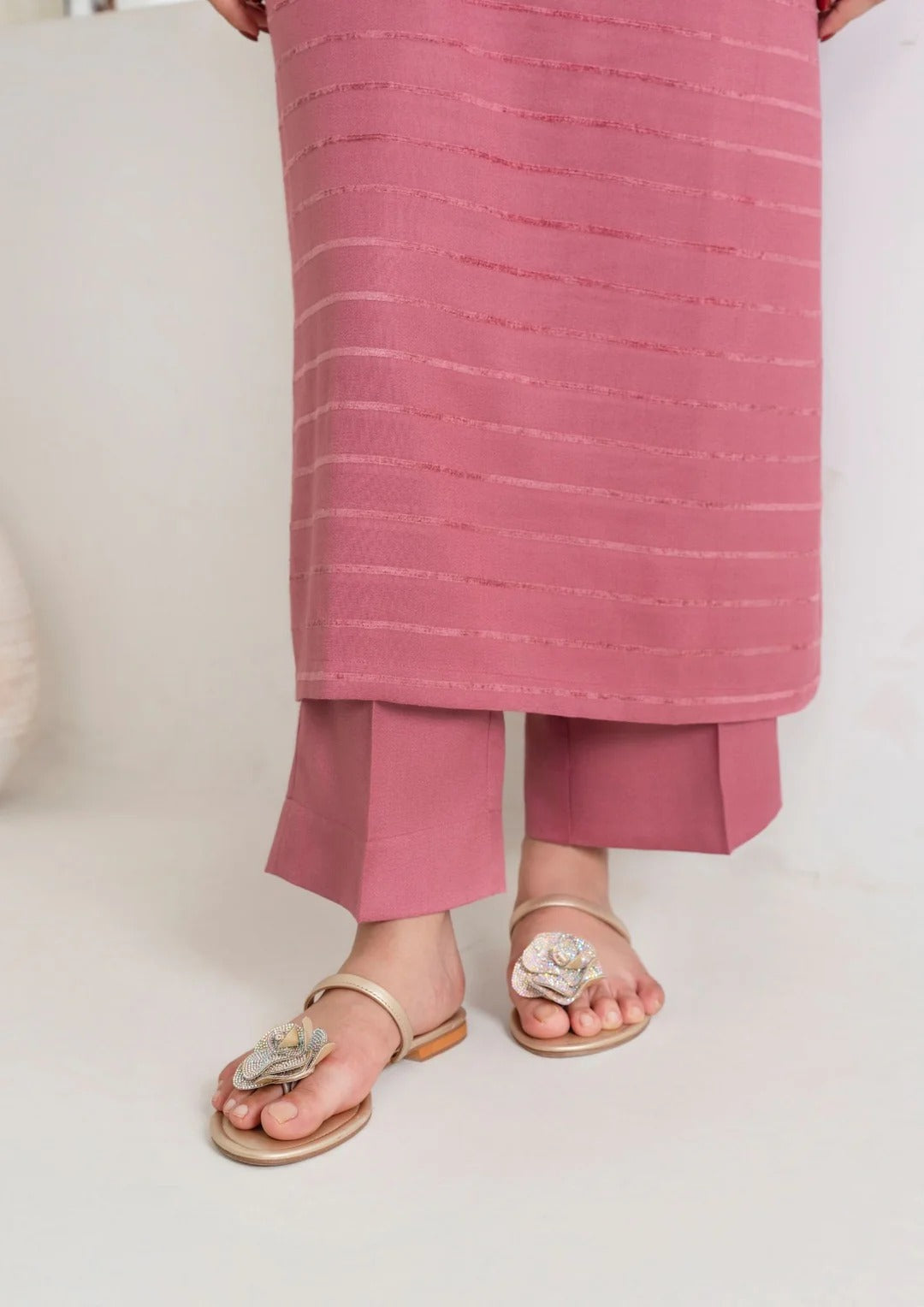 3pc Alpine Velvet Shirt with Velvet Border Shawl and Plain Trouser AML-W25-0012