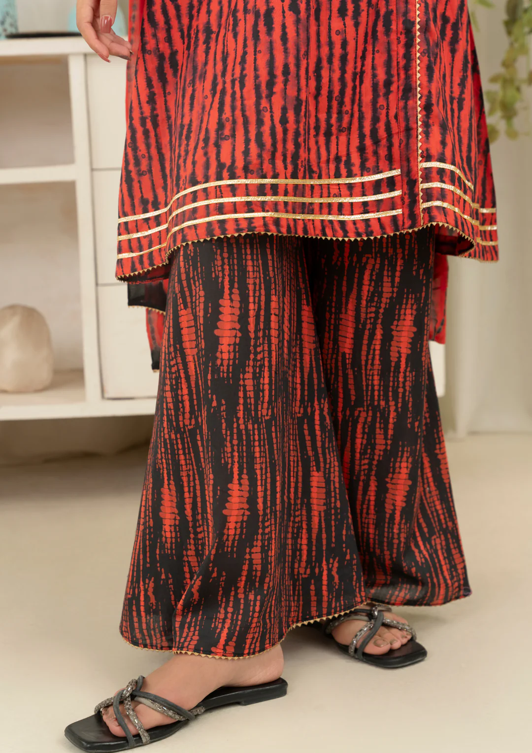 3Pc Tie&Dye Digital Print Lawn with Sharara FATAH-F25-0003