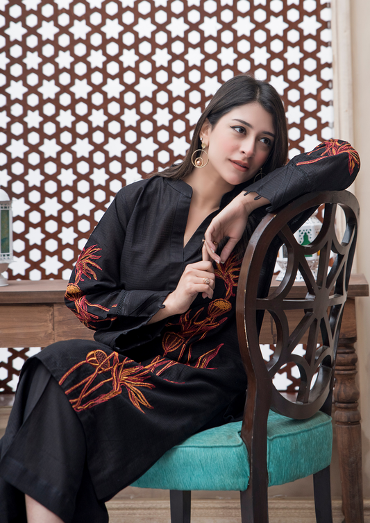 2Pc Multi Embroidered Check Lawn JASHAN-S25-0058