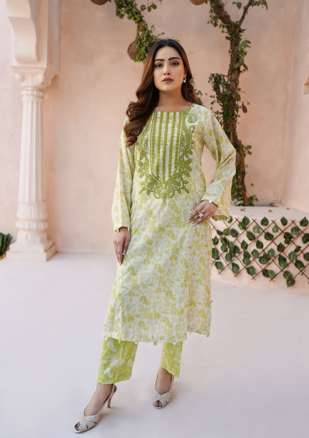 2Pc Embroidered & Digital Print Lawn JASHAN-S25-0052