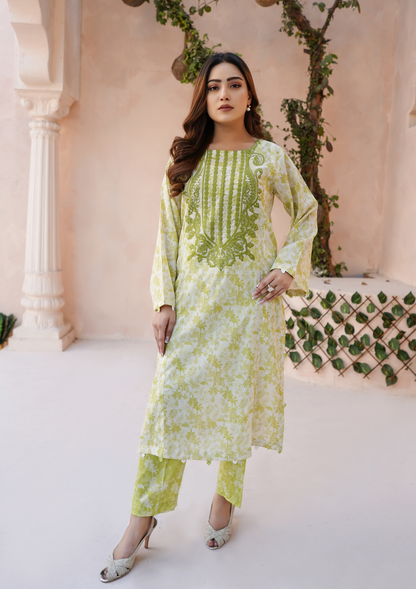 2Pc Embroidered & Digital Print Lawn JASHAN-S25-0052