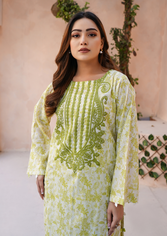 2Pc Embroidered & Digital Print Lawn JASHAN-S25-0052