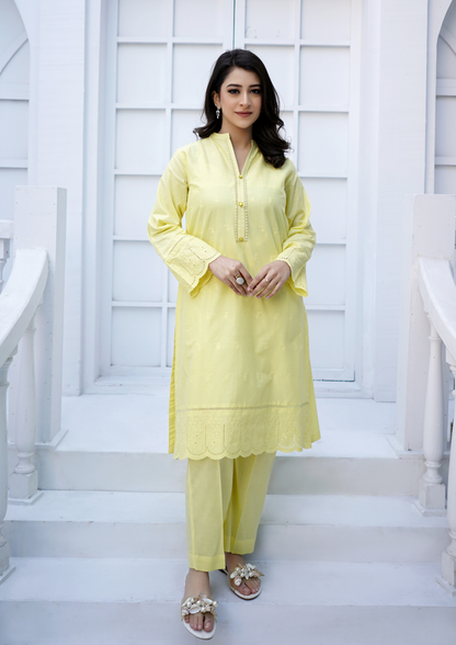 2Pc Schiffli Border Embroidered Lawn JASHAN-S25-0002