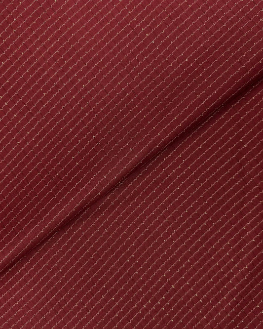 Stripe Maisuri Maroon Lawn SML-S25-0001