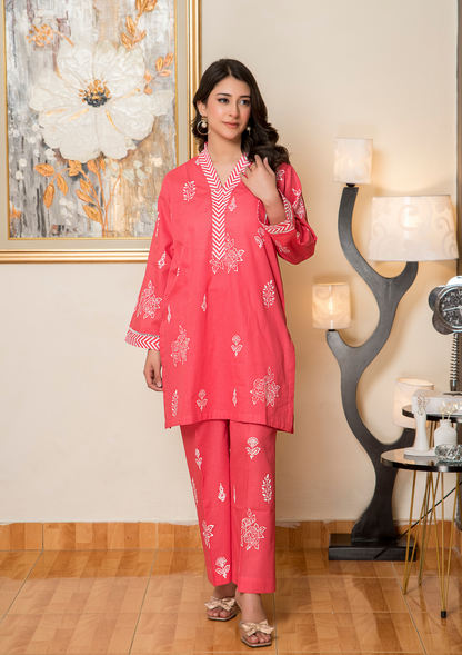 2Pc Block Printed Infinity Lawn JASHAN-S25-0067