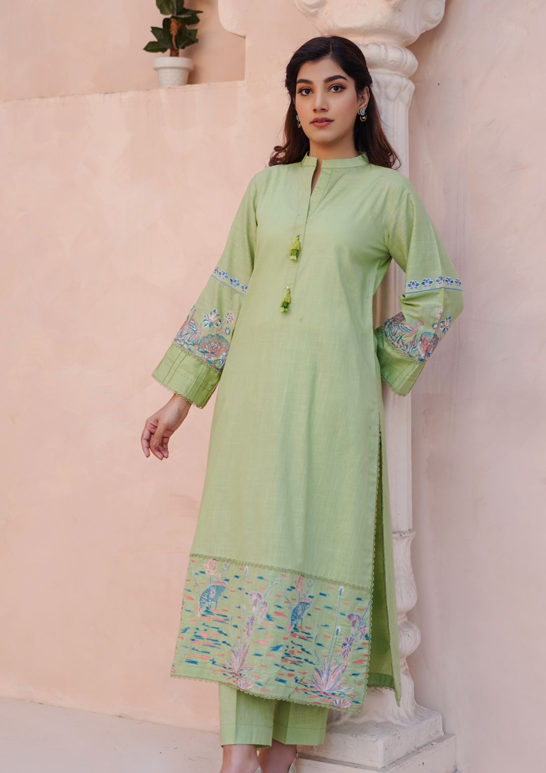 2Pc Embroidered Intermix Lawn JASHAN-S25-0046