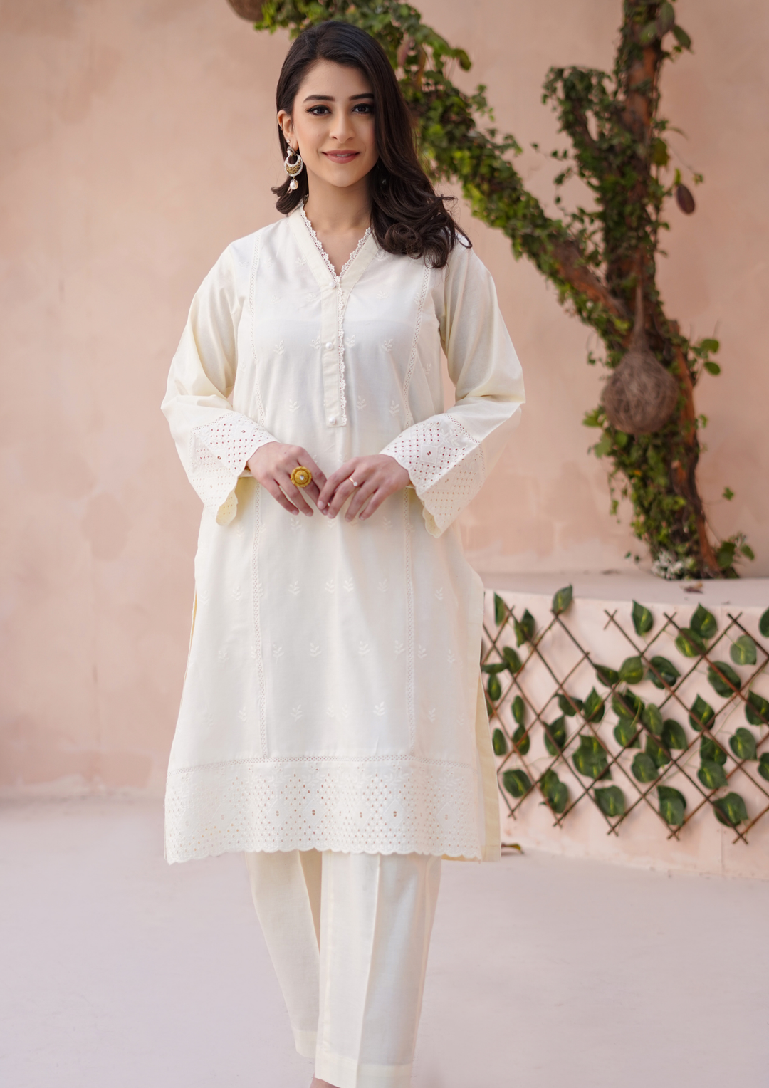 2Pc Schiffli Border Embroidered Lawn JASHAN-S25-0003
