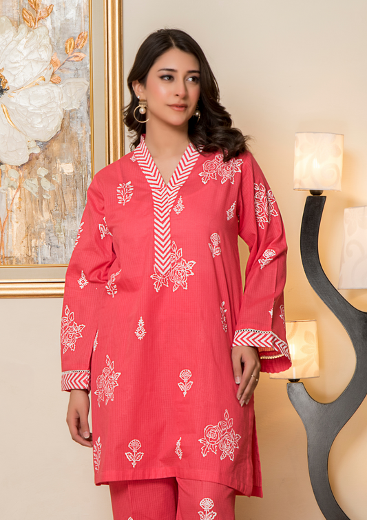 2Pc Block Printed Infinity Lawn JASHAN-S25-0067