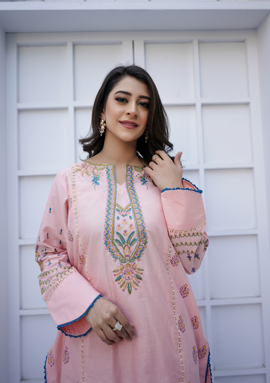 2Pc Embroidered Rib Lawn JASHAN-S25-0048