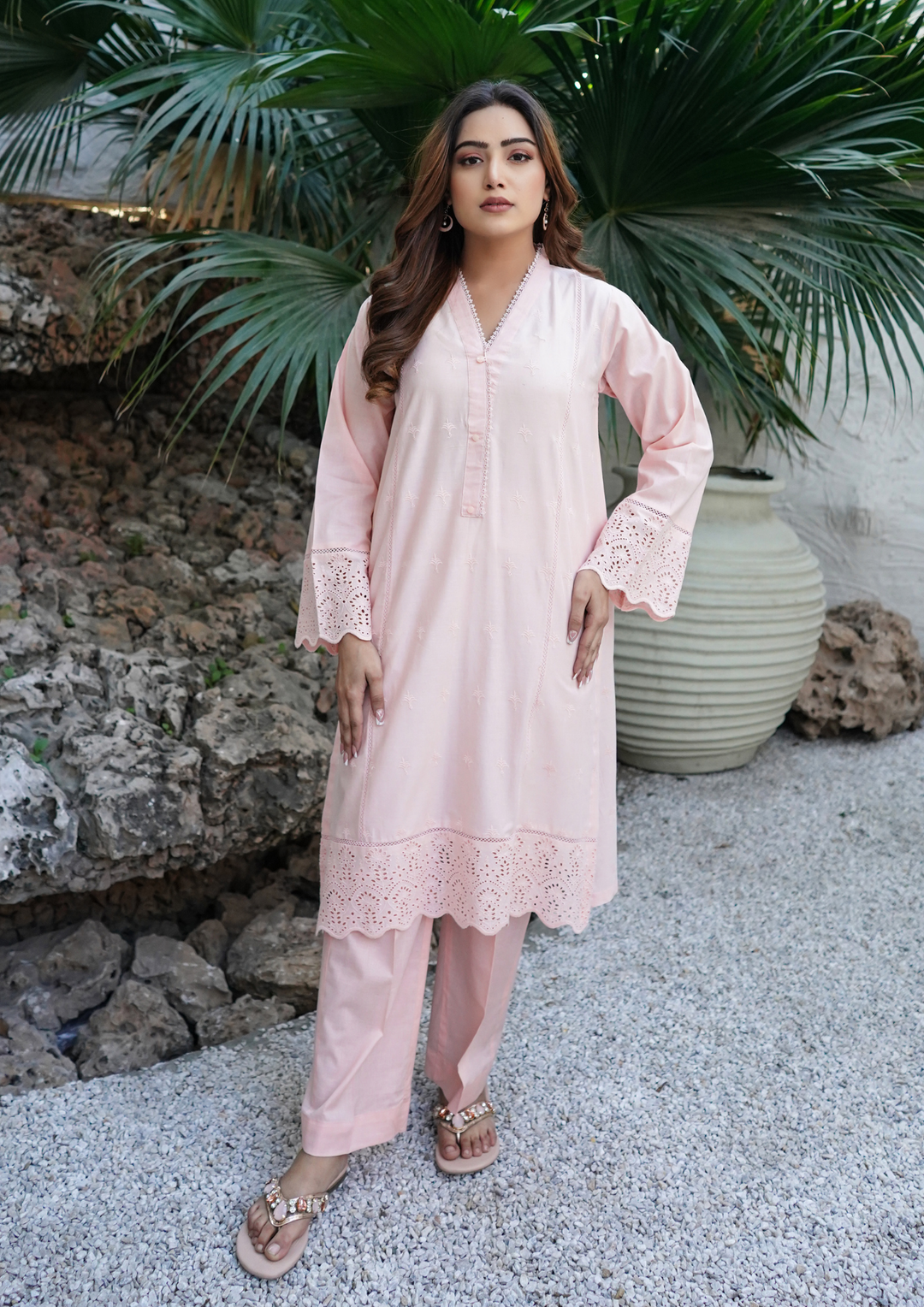 2Pc Schiffli Border Embroidered Lawn JASHAN-S25-0006