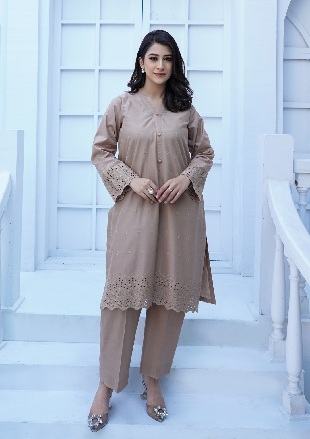 2Pc Schiffli Border Embroidered Lawn JASHAN-S25-0007