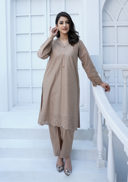 2Pc Schiffli Border Embroidered Lawn JASHAN-S25-0007