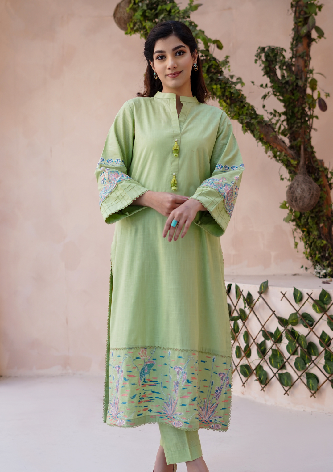 2Pc Embroidered Intermix Lawn JASHAN-S25-0046