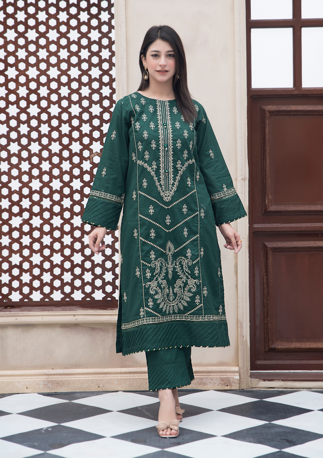 2Pc Embroidered Cotton Lawn JASHAN-S25-0057
