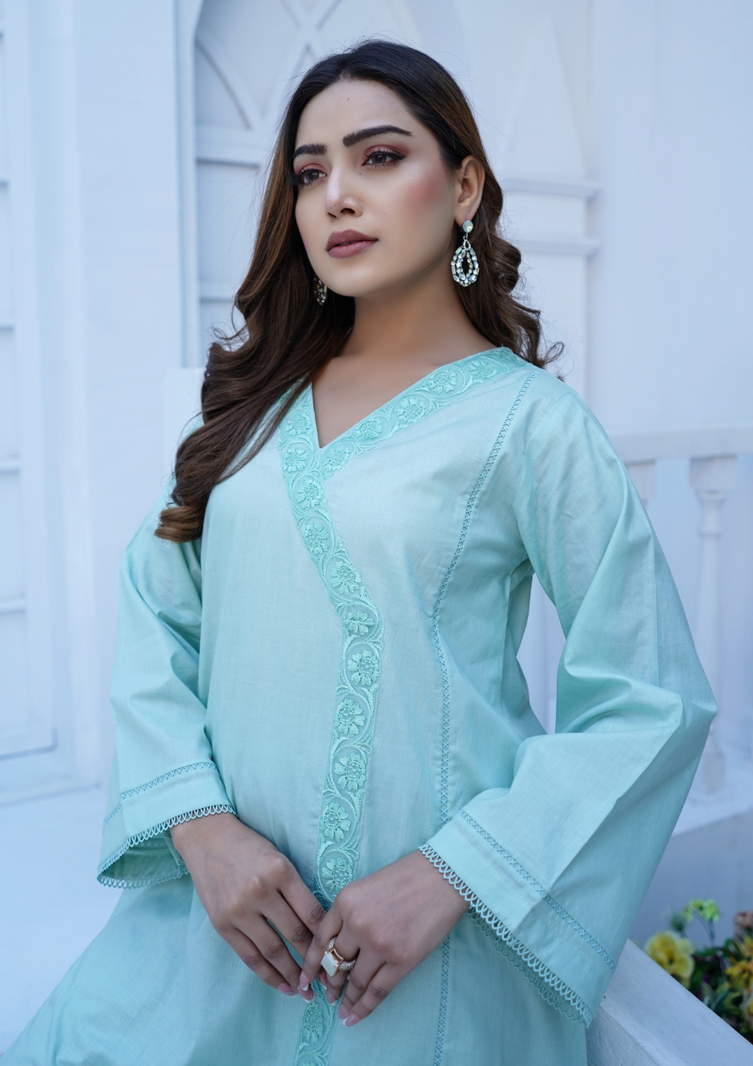 2Pc Lawn Cotton Angrakha Frock JASHAN-S25-0012