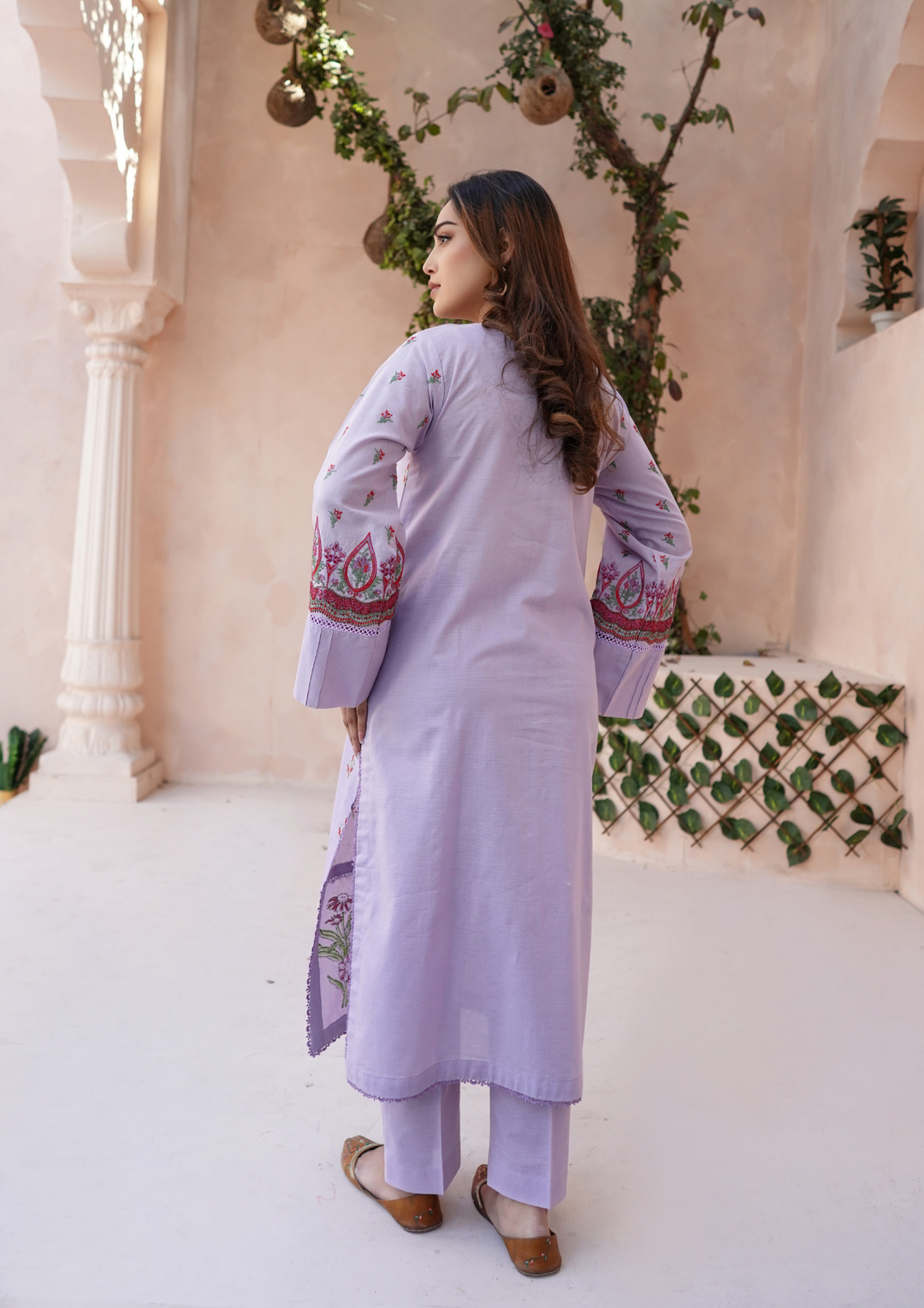 2Pc Embroidered with Block Print Rib Lawn JASHAN-S25-0045