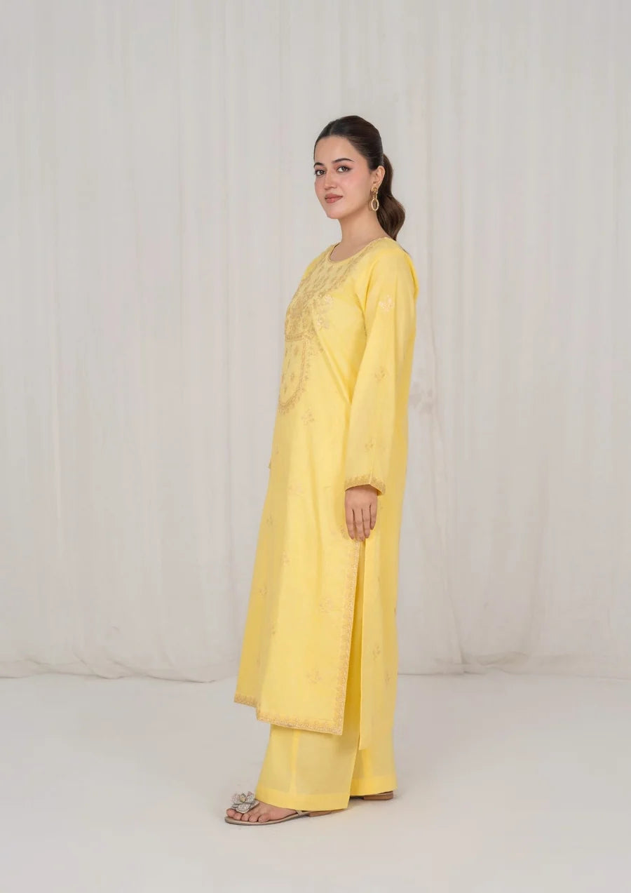 3PC LEMON EMBROIDERED LAWN RIW-R26-0046