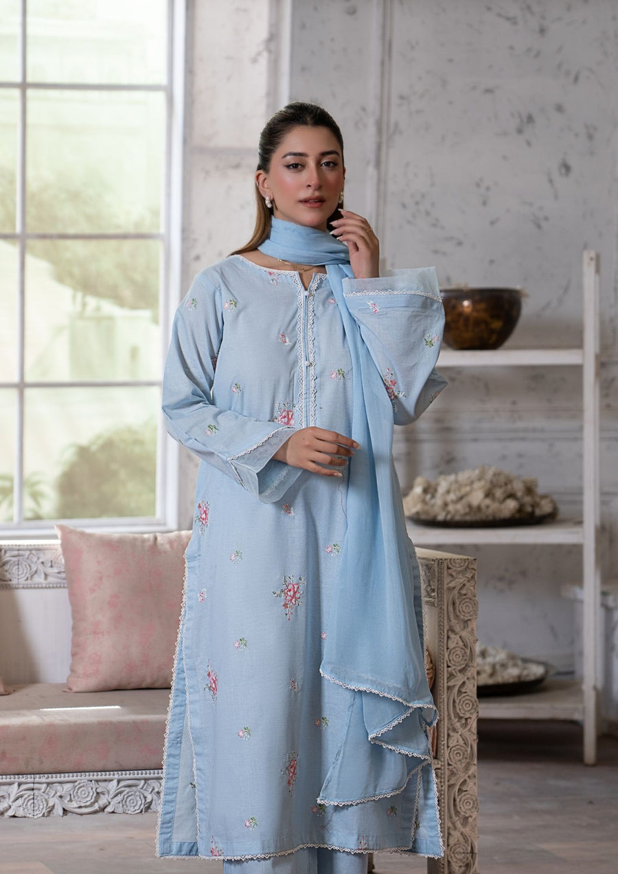 3PC MULTI EMBROIDERED Luna -R26-0039