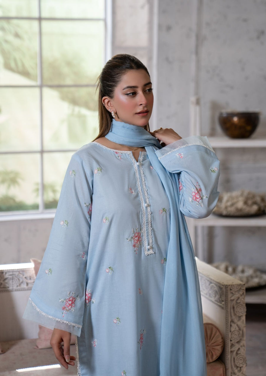 3PC MULTI EMBROIDERED Luna -R26-0039