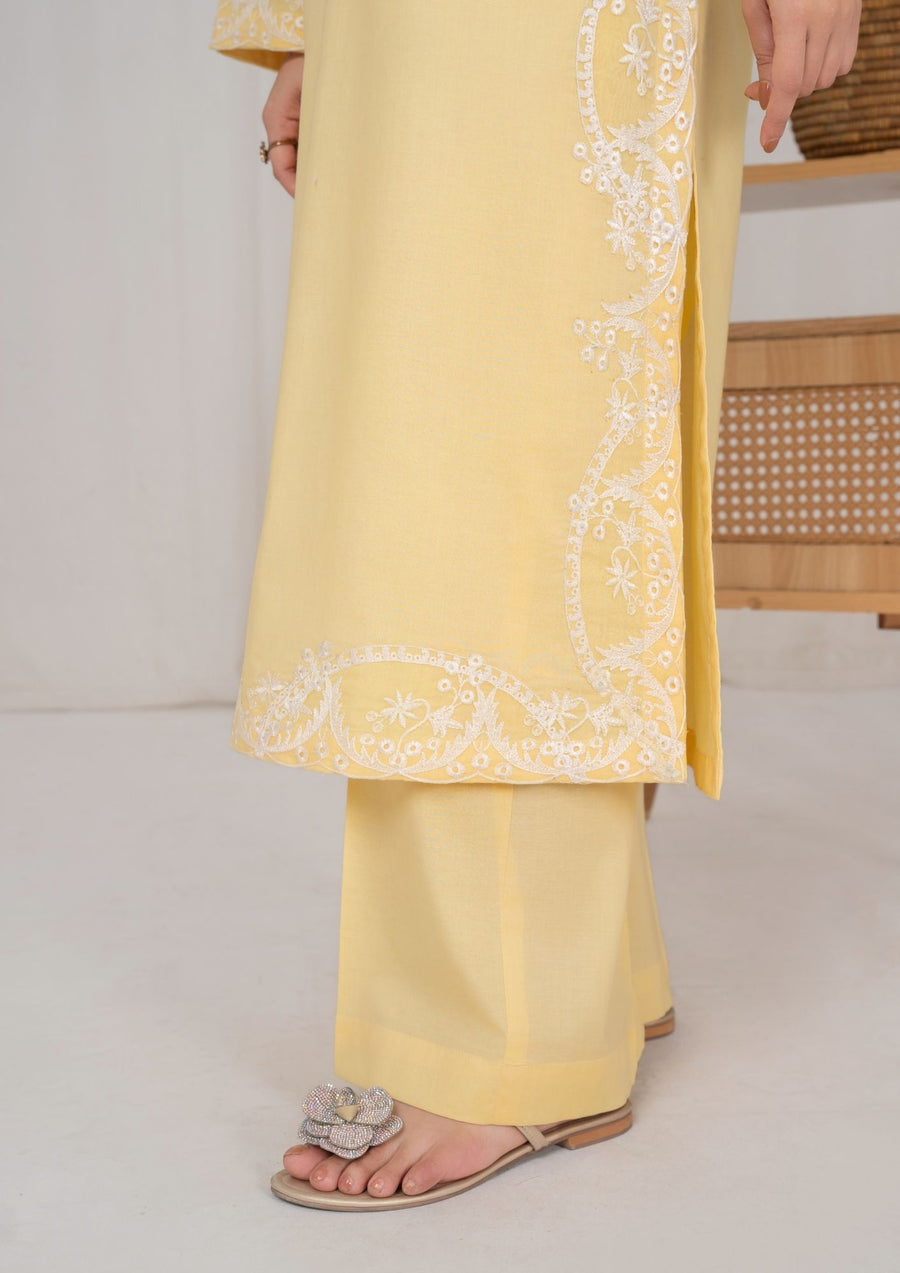 2PC LEMON EMBROIDERED LAWN SUM-R26-0018