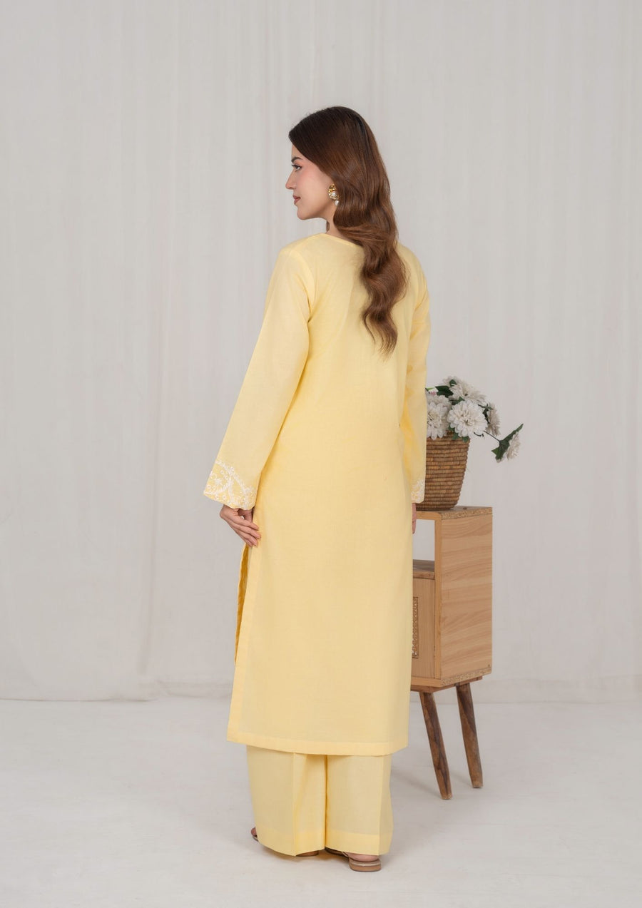 2PC LEMON EMBROIDERED LAWN SUM-R26-0018