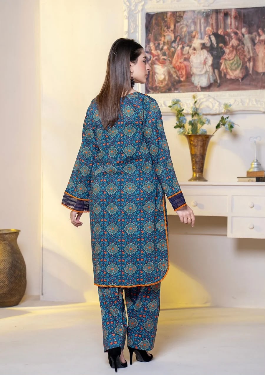 2Pc Digital Print Lawn with Shalwar Gulmeena-G26-0018