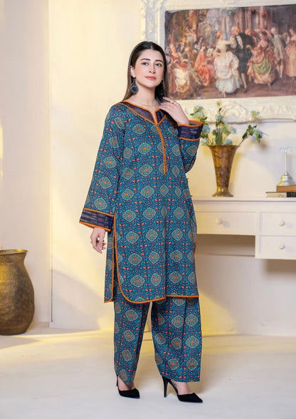2Pc Digital Print Lawn with Shalwar Gulmeena-G26-0018