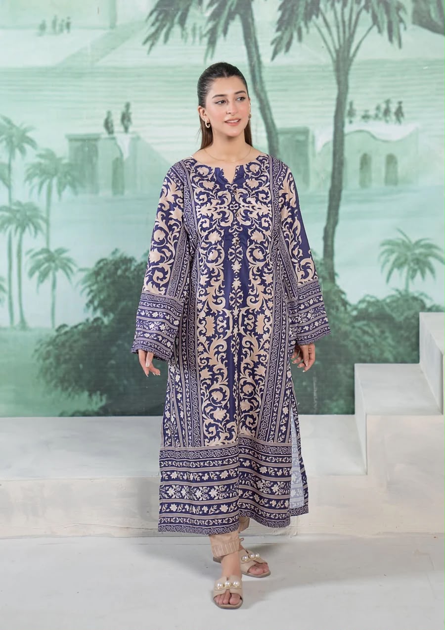 1PC DIGITAL PRINT ARABIC LAWN KAFTAN JUPITER-S26-0009