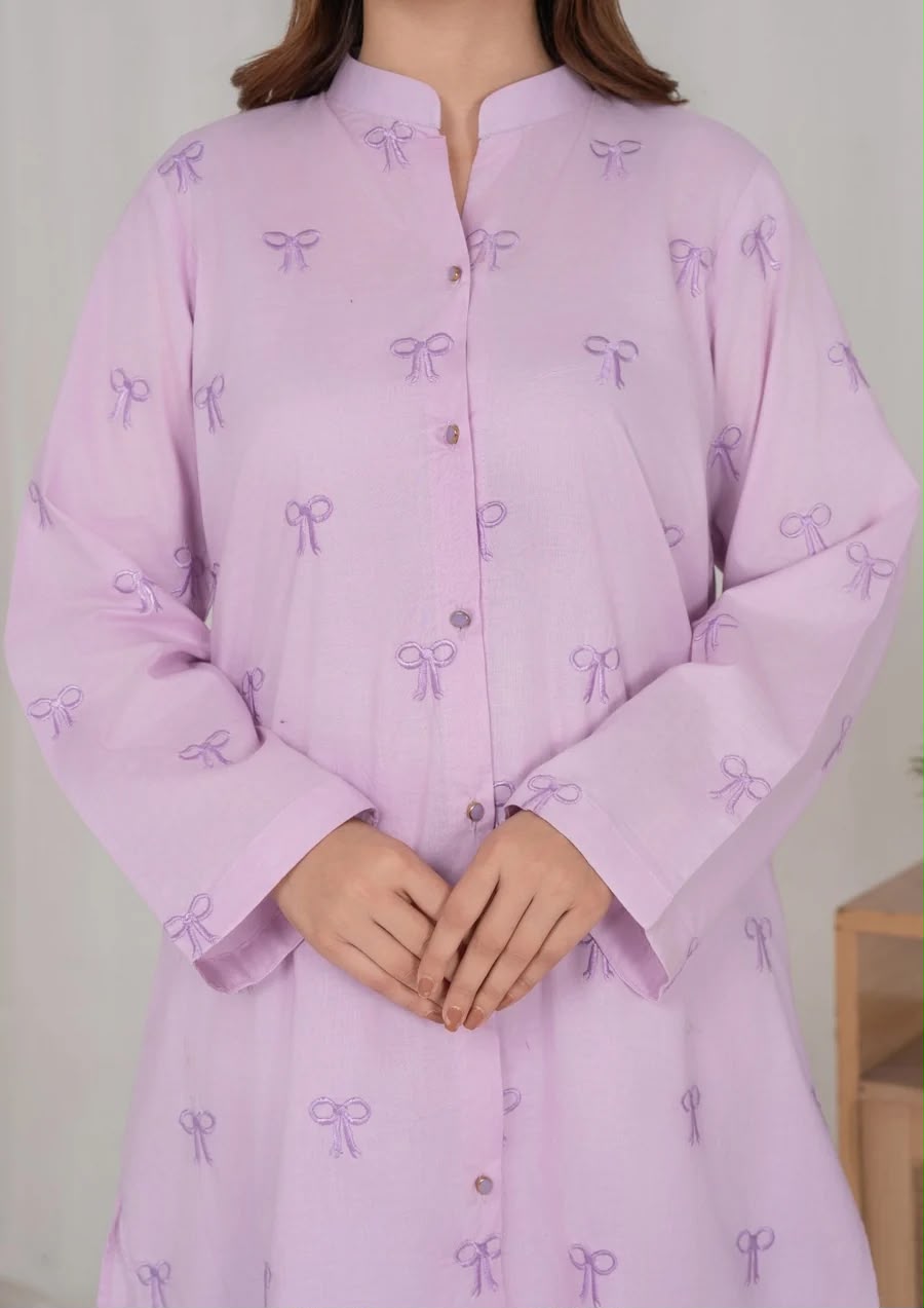 2PC MAUVE EMBROIDERED LAWN RIW-R26-0025