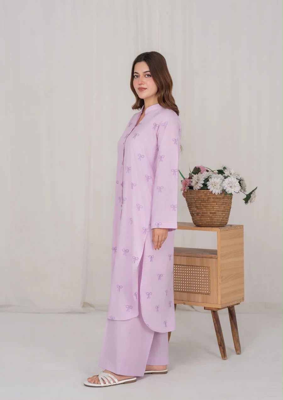 2PC MAUVE EMBROIDERED LAWN RIW-R26-0025